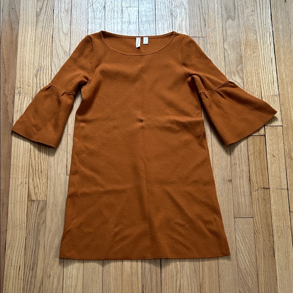 Anthropologie Rust Long Sleeve Dress